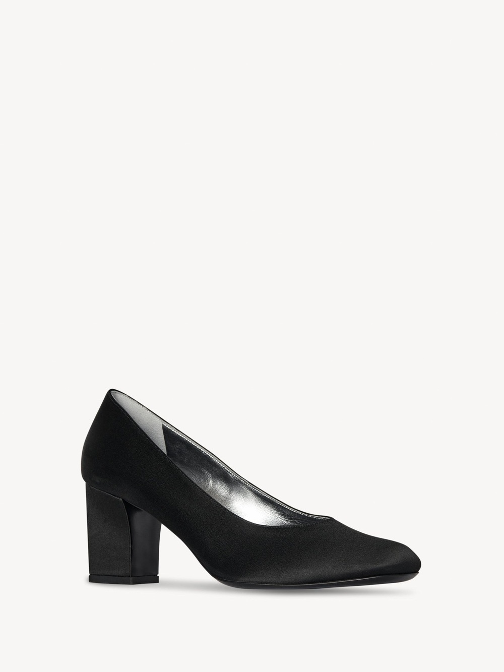 The Row Black Satin Pumps